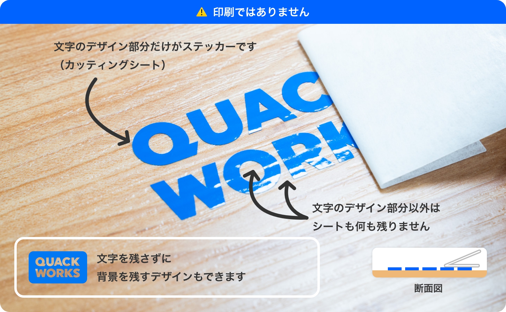 カッティングシートと印刷の違い